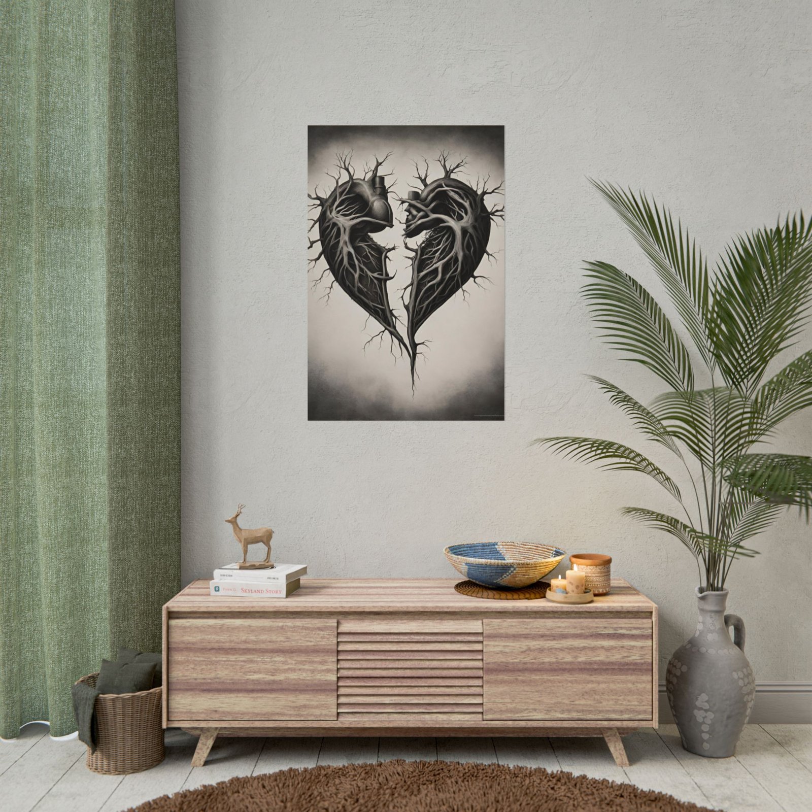 Anatomical Heart Split Rolled Poster - Image 4