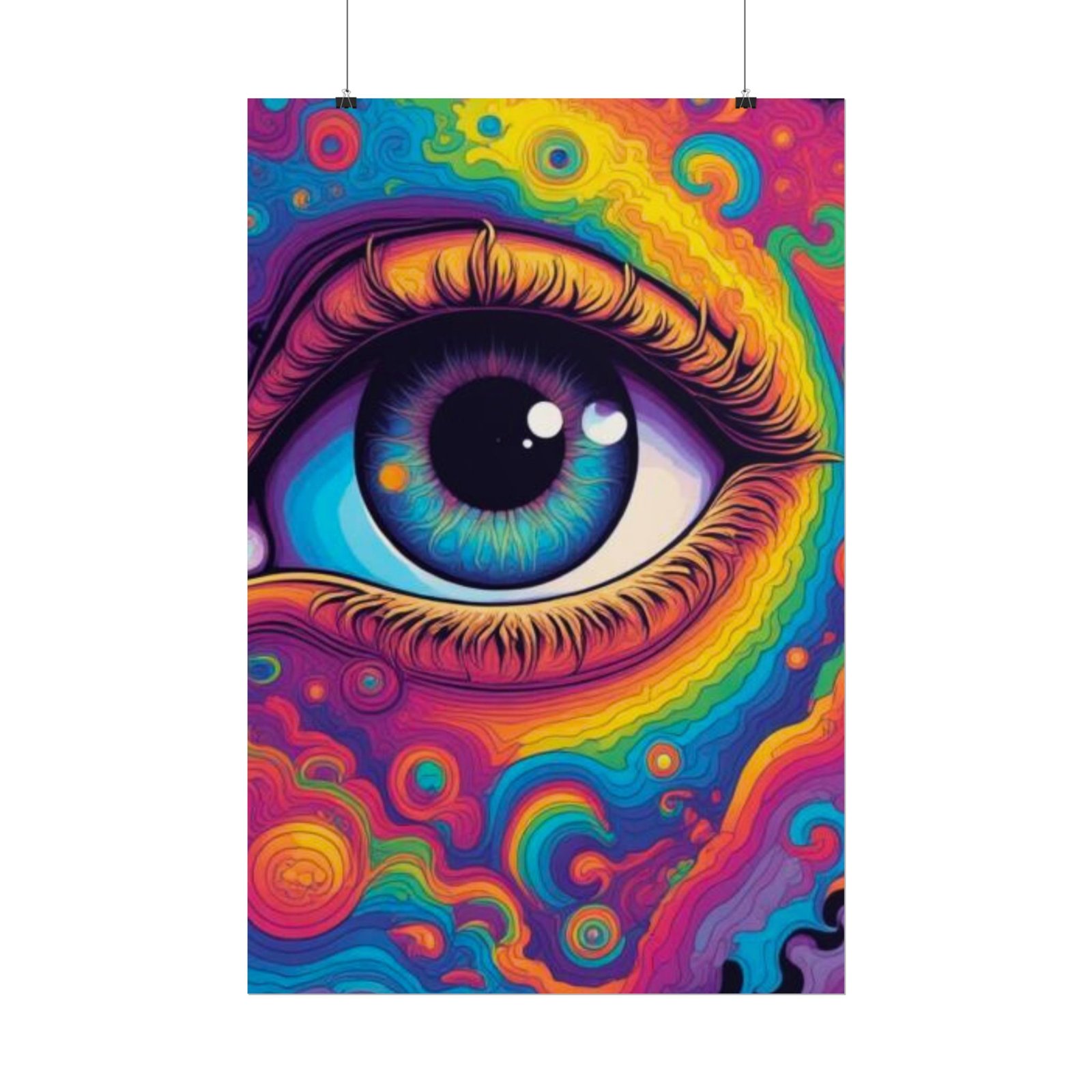 Psychedelic Eye Rolled Poster