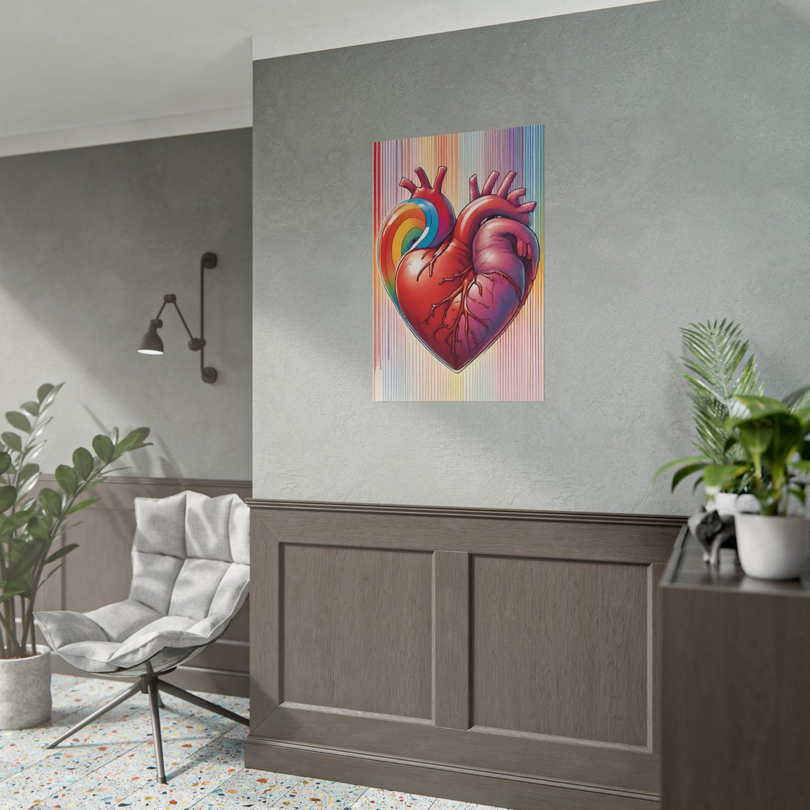 Rainbow Heart Rolled Poster - Image 4