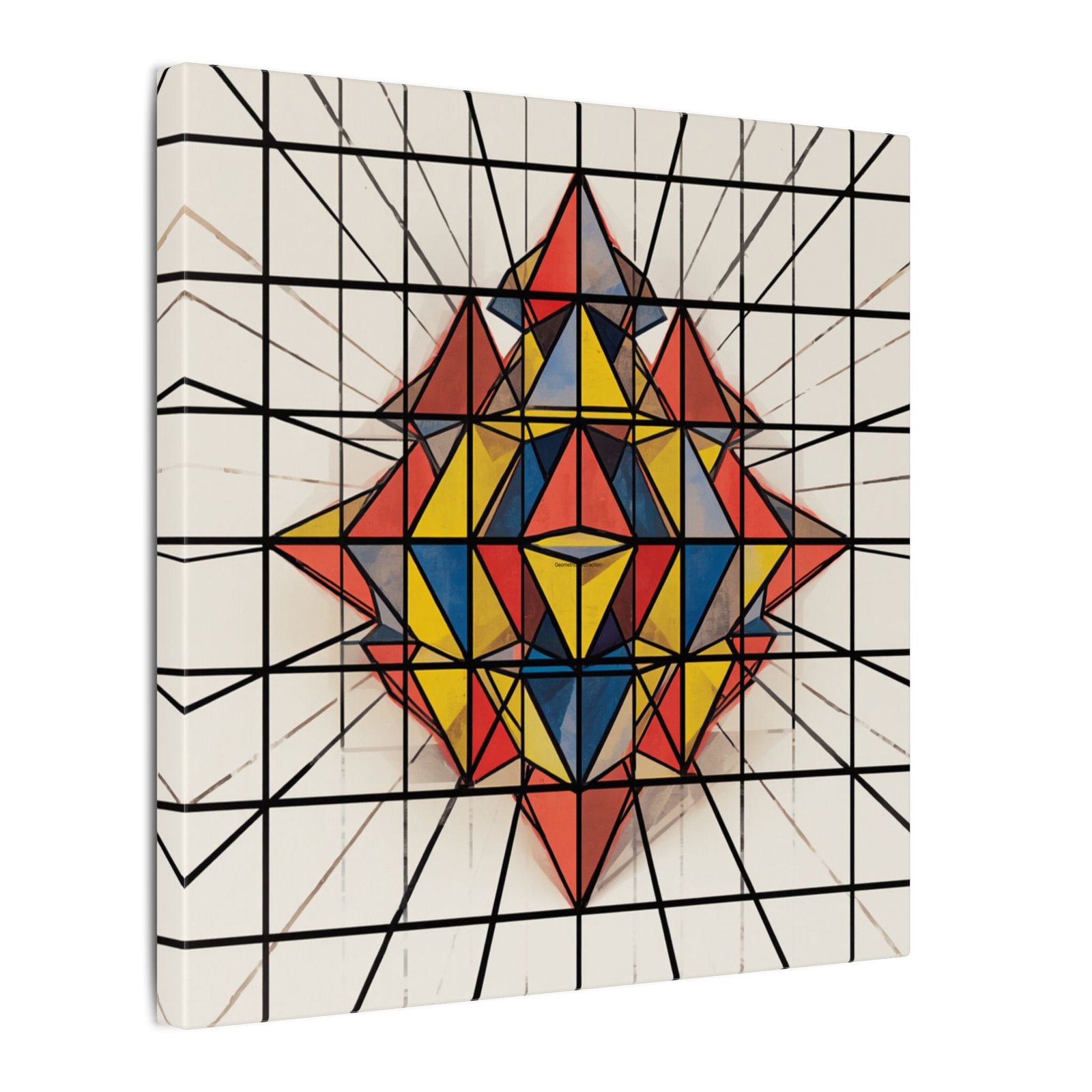 Geometric Abstract Prism Canvas 12x12" - Image 2