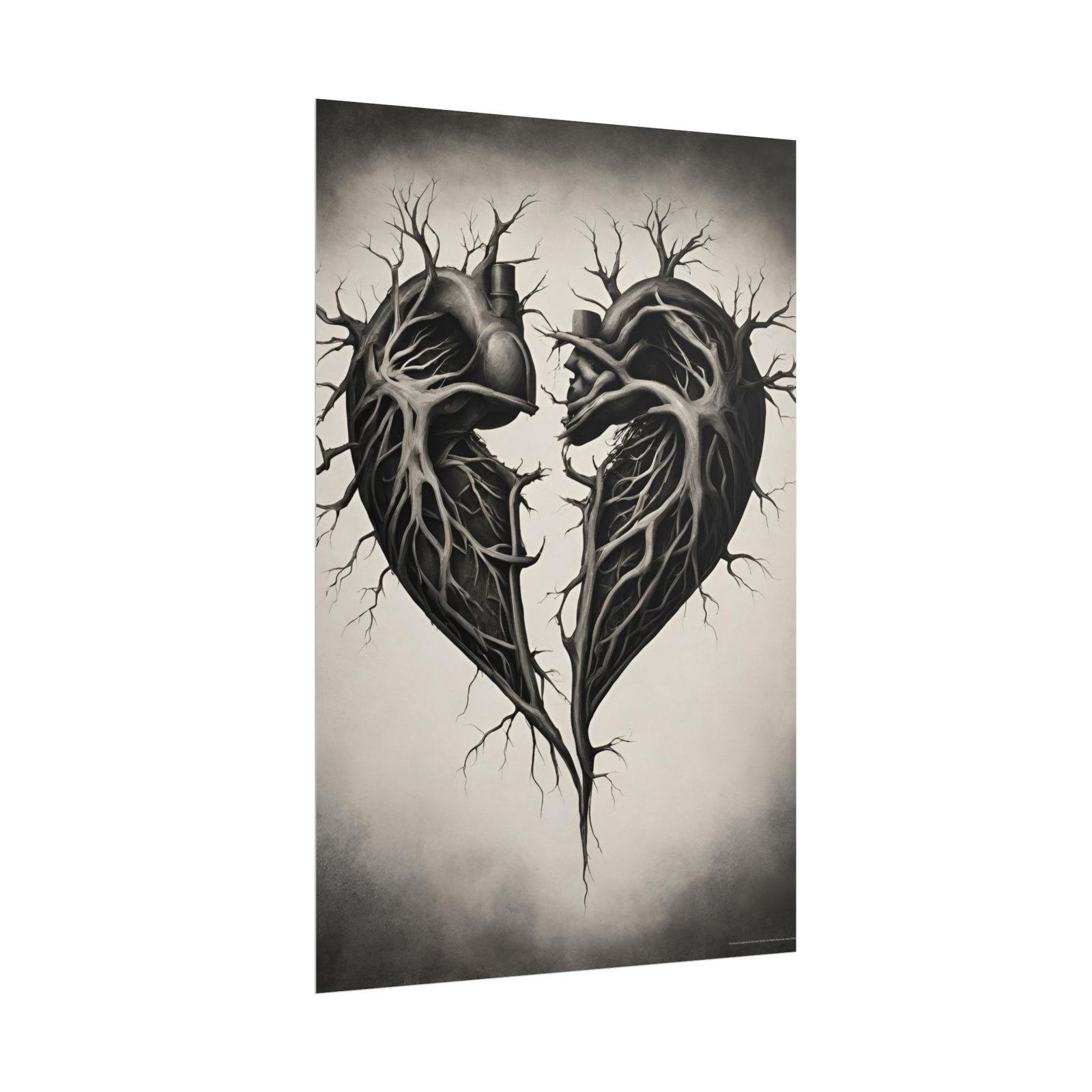Anatomical Heart Split Rolled Poster - Image 2