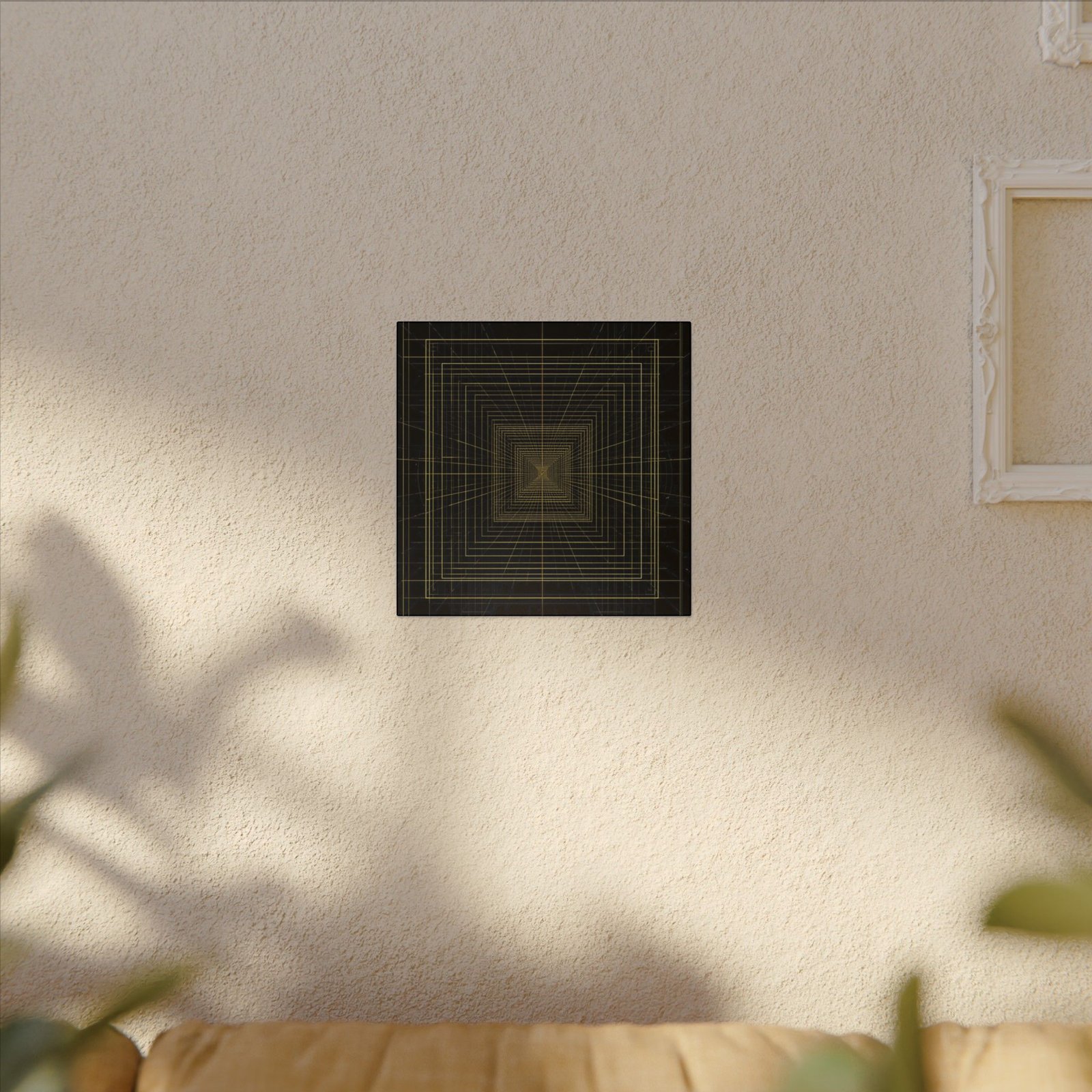 Geometric Gold Maze Canvas 12x12" - Image 3
