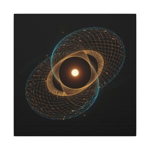 Solar Orbit  Geometric Abstract Canvas 12x12"