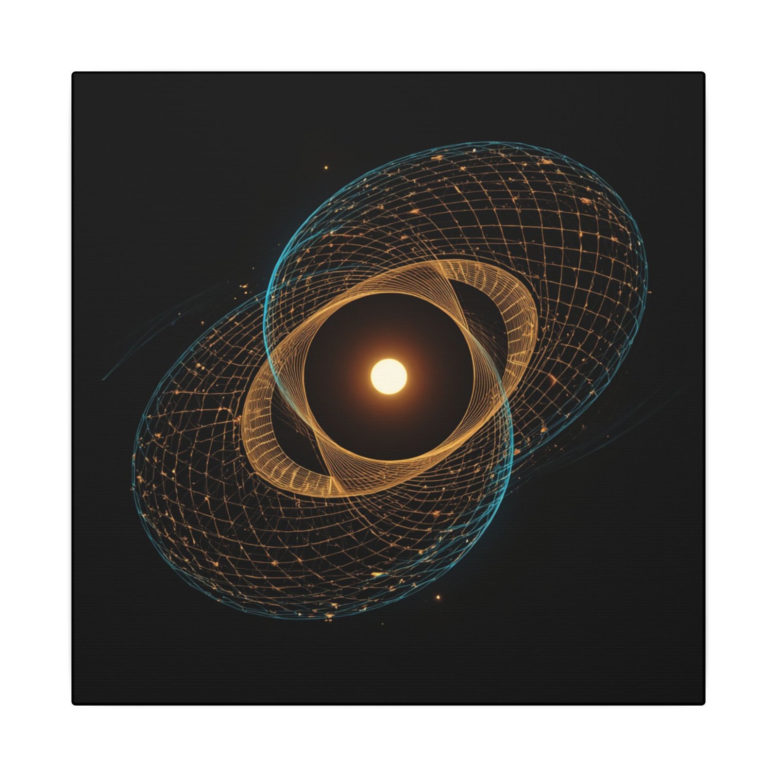 Solar Orbit Geometric Abstract Canvas 12x12"