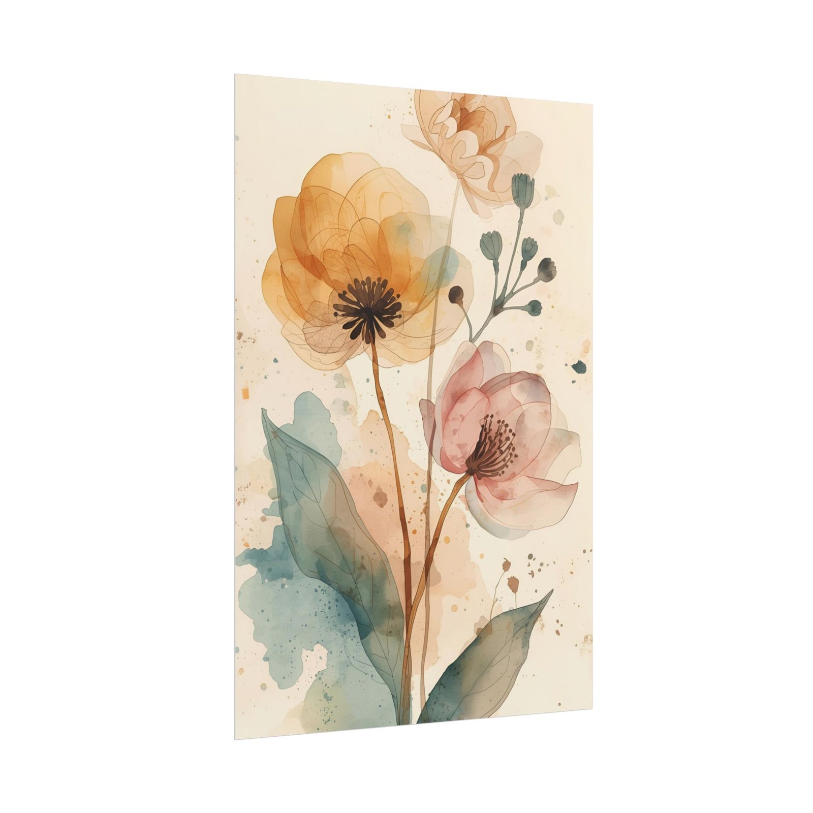 Vintage Art Neavou Botanical Rolle Poster - Image 3