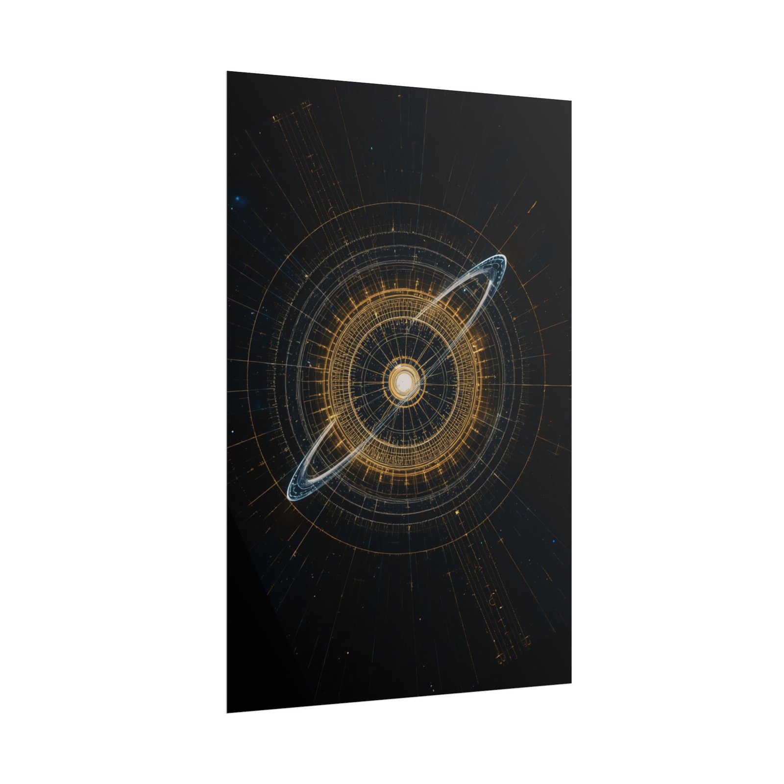 Geometric Abstract Cosmic Rolled Poster - Image 2