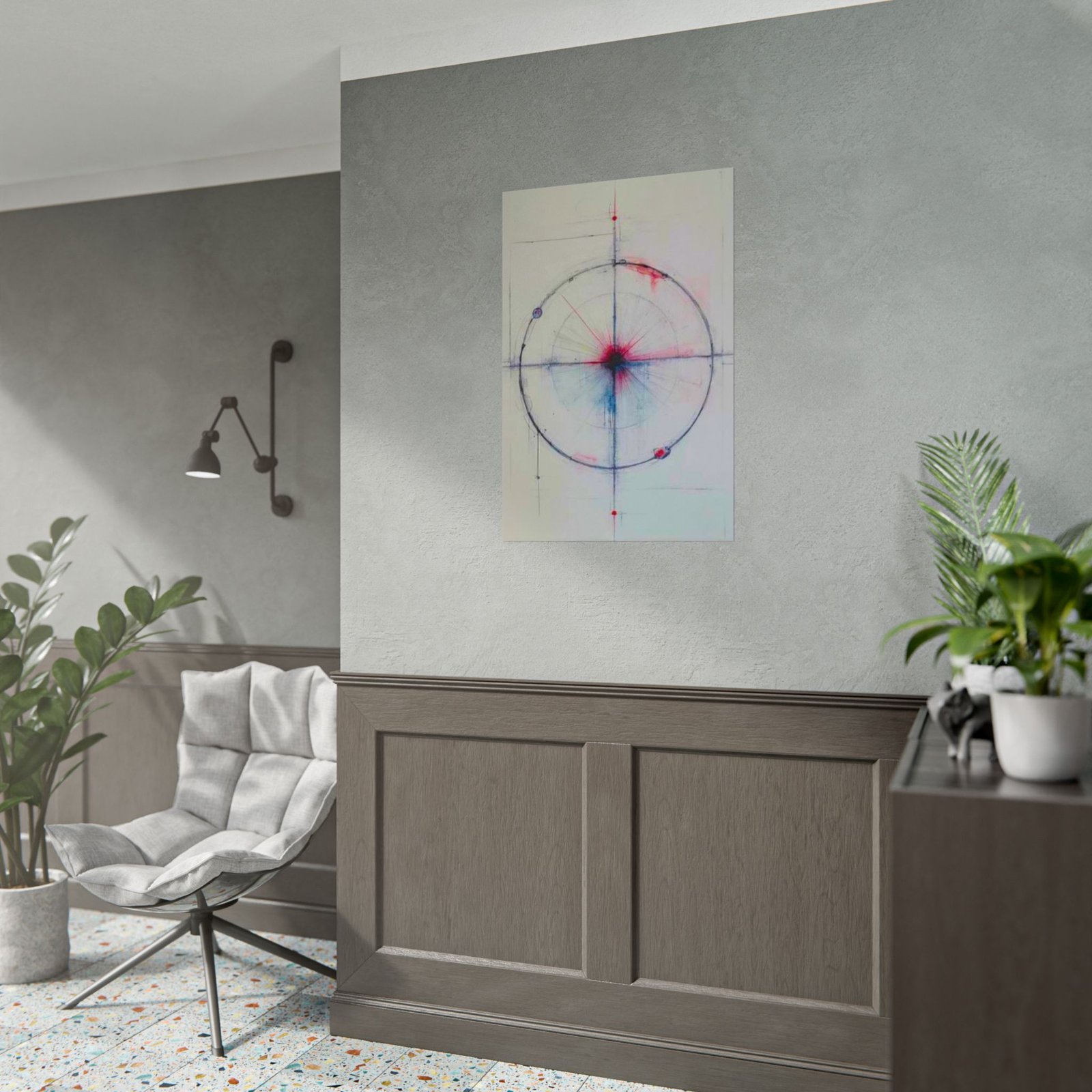 Abstract Celestial Target Rolled Poster - Image 2