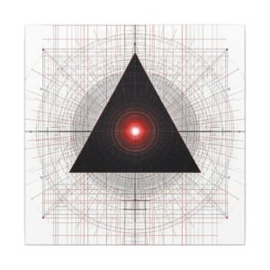 Geometric Abstract Triangle Canvas 12x12"