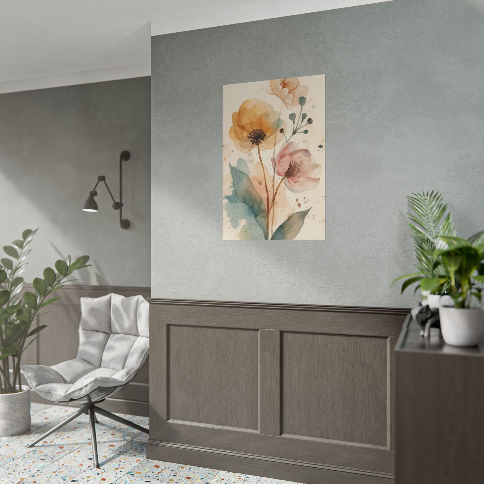 Vintage Art Neavou Botanical Rolle Poster - Image 5