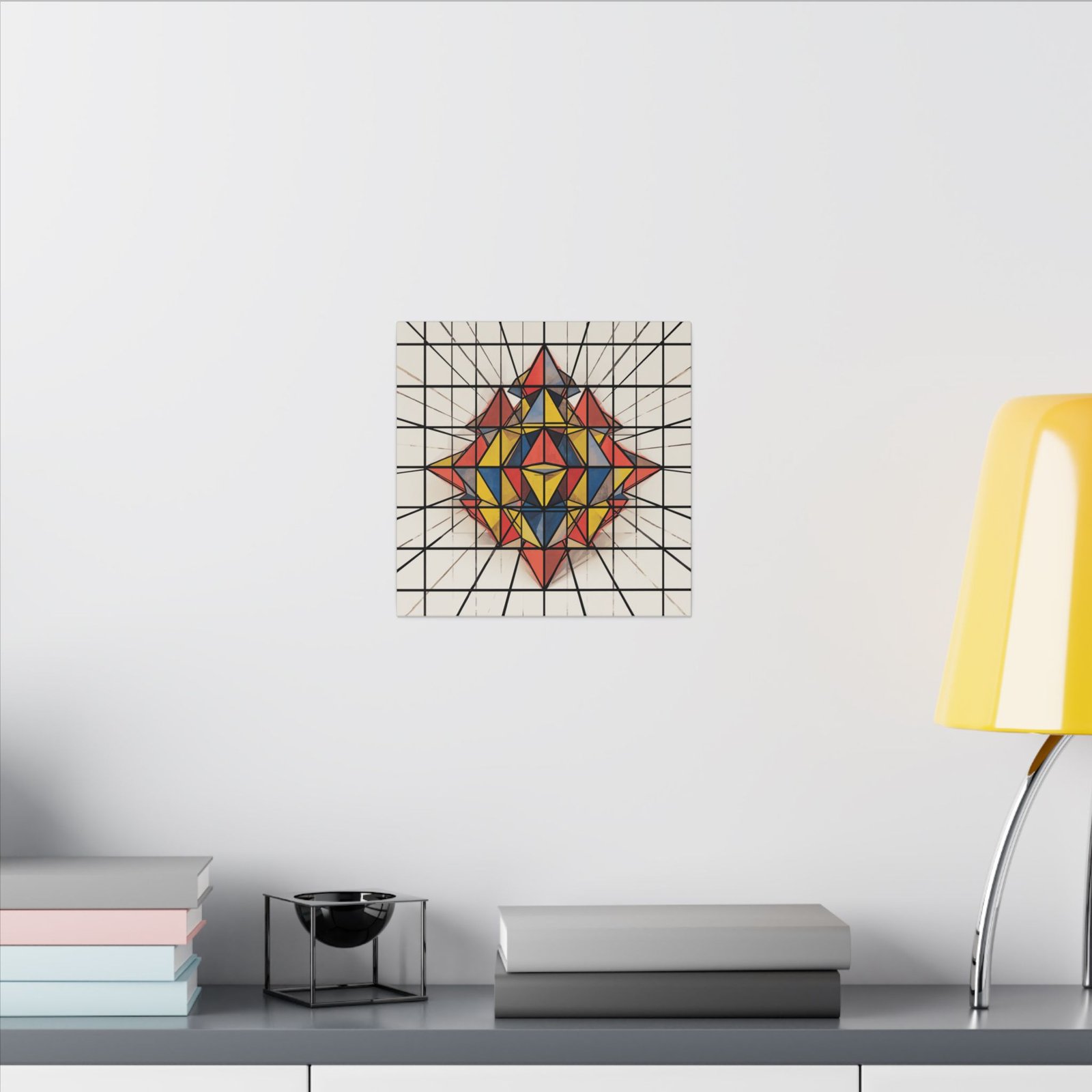 Geometric Abstract Prism Canvas 12x12" - Image 4