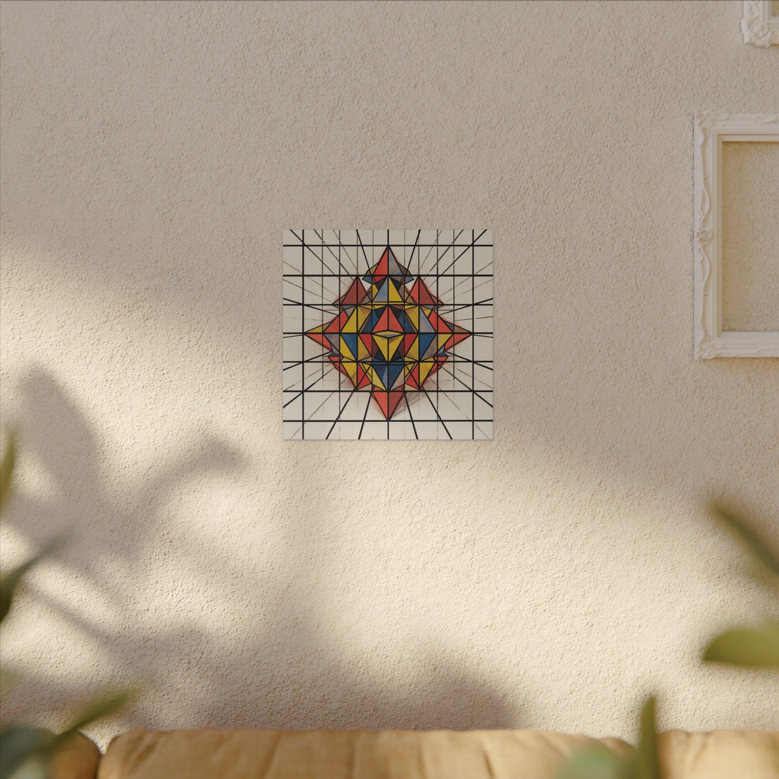 Geometric Abstract Prism Canvas 12x12" - Image 3