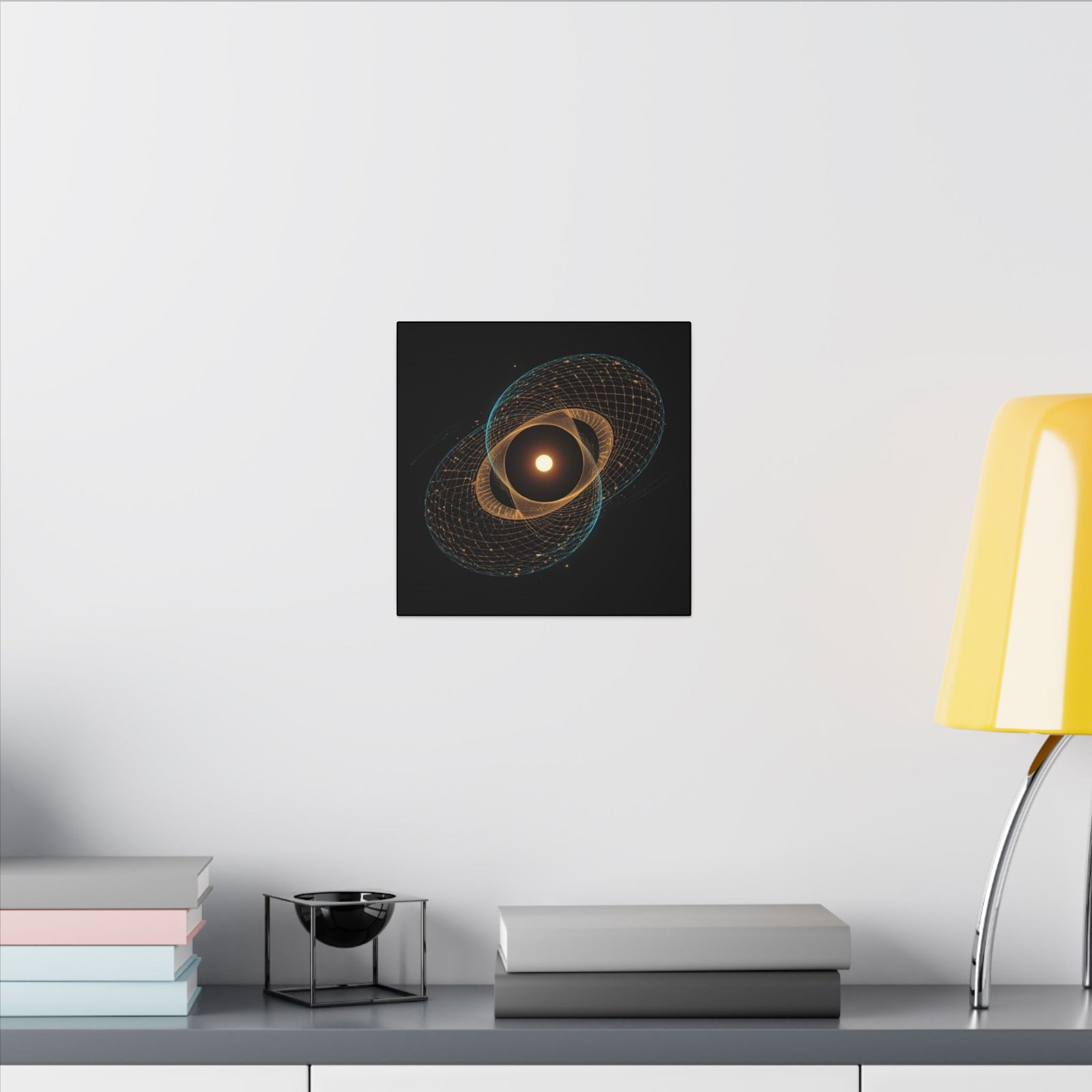 Solar Orbit Geometric Abstract Canvas 12x12" - Image 4
