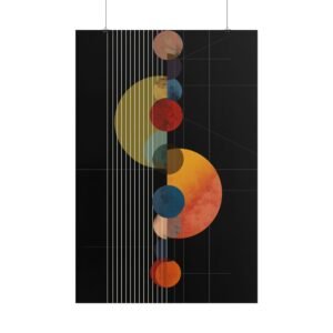 Celestial Geometric Abstract Rolled Poster