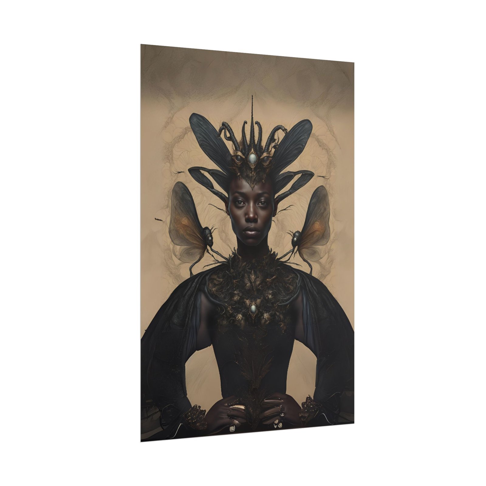 Black Celestial Monarch Portrait Rolled Poster - Image 3
