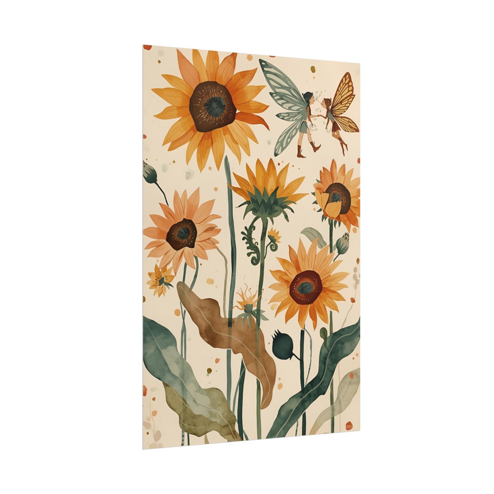 Sunflower Fairy Botanical Rolled Poster - Image 3