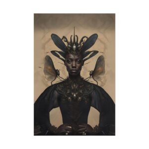 Black Celestial Monarch Portrait Rolled Poster
