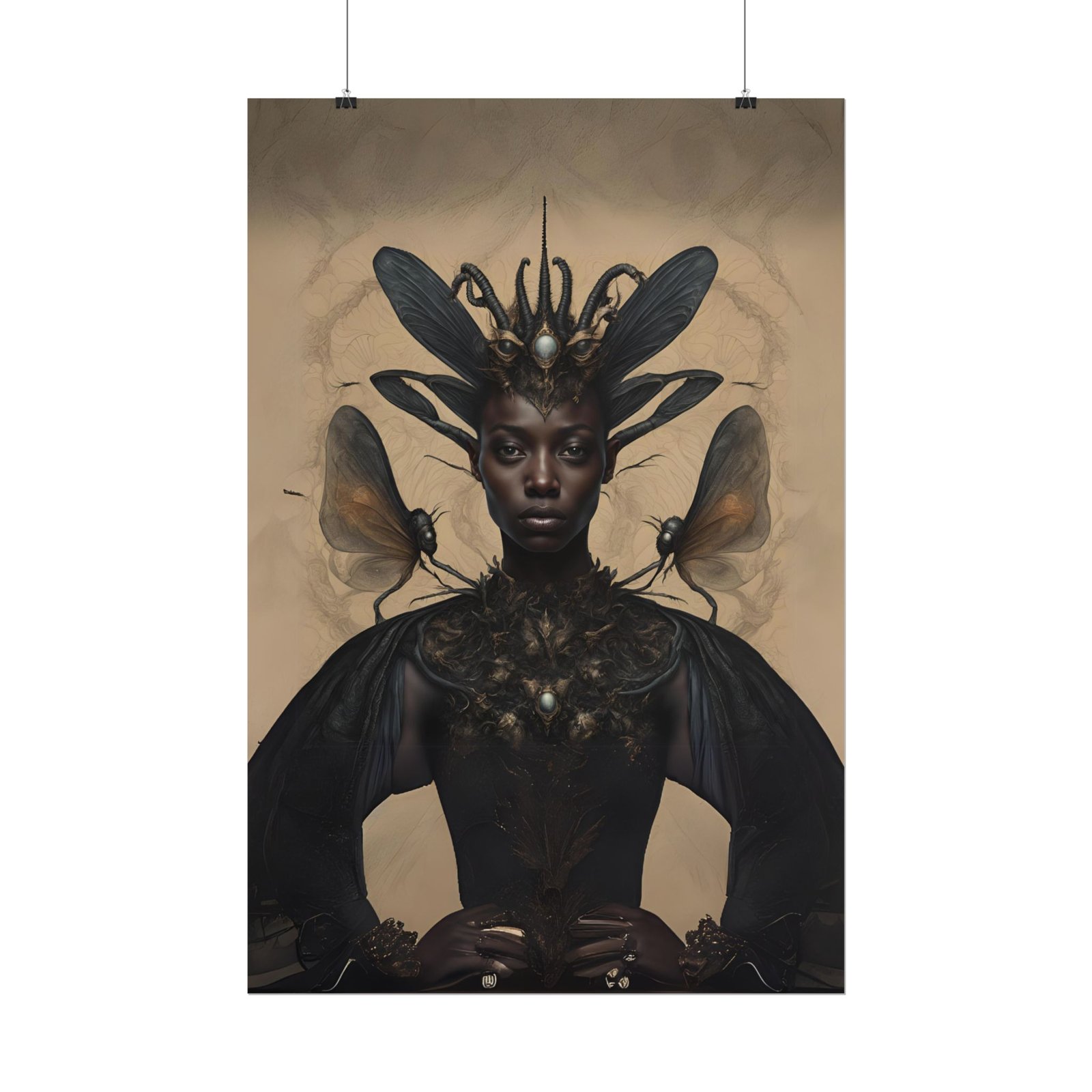 Black Celestial Monarch Portrait Rolled Poster - Image 2