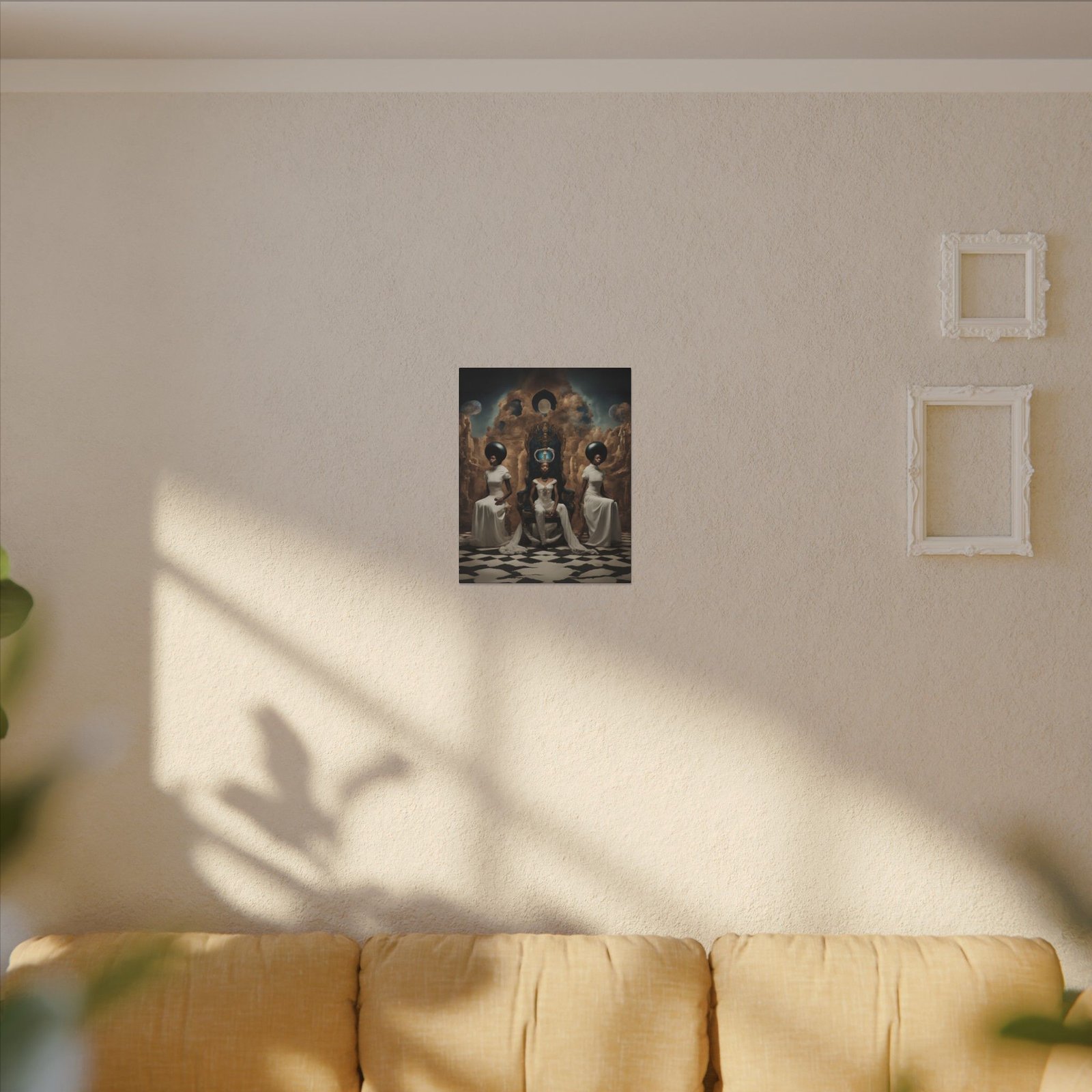 Black Celestial Queens Throne Canvas 16x20" - Image 3