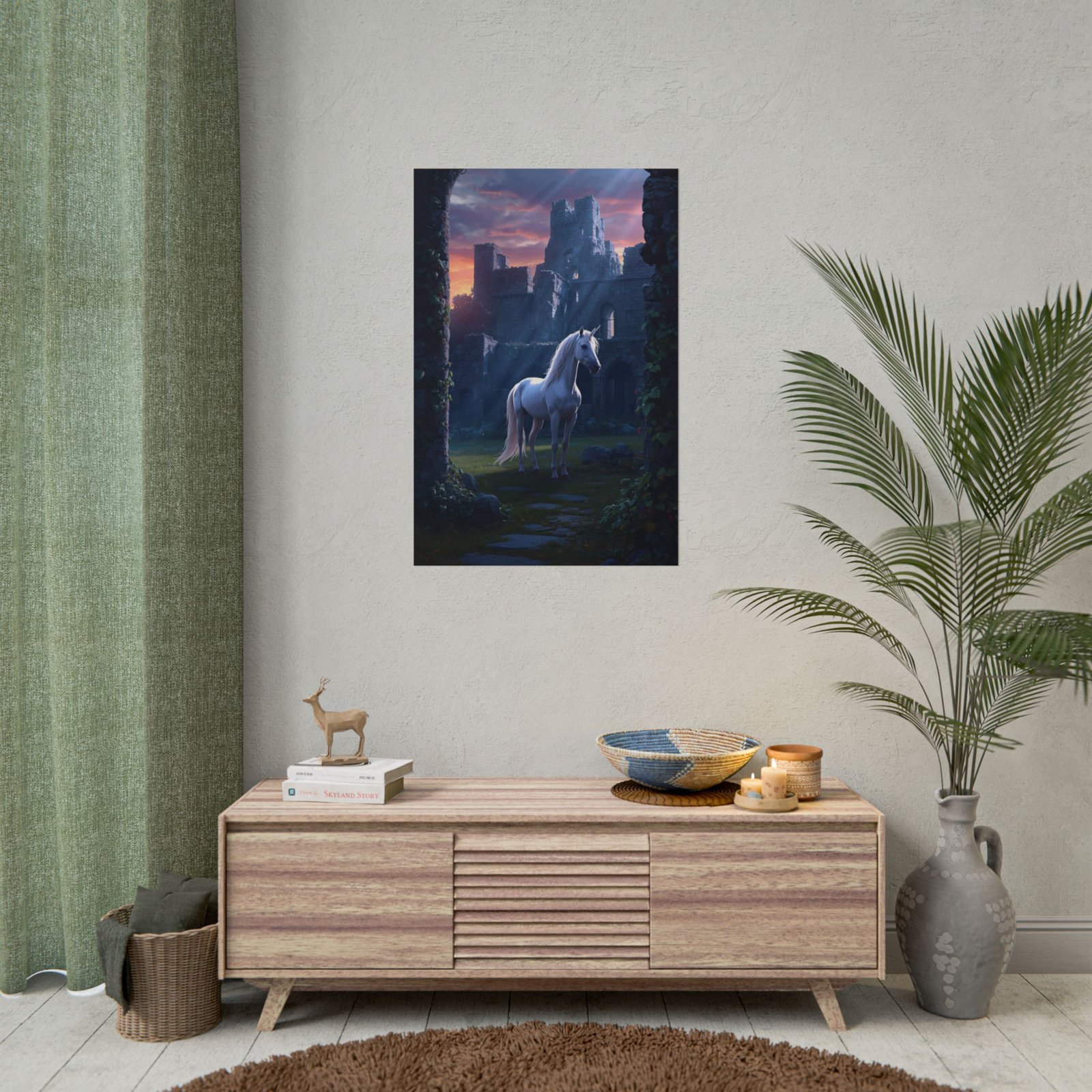 Fantasy Unicorn Castle Rolled Poster - Image 4