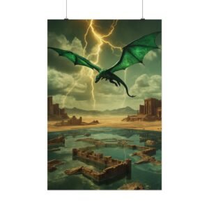 Fantasy Dragon Storm Rolled Poster