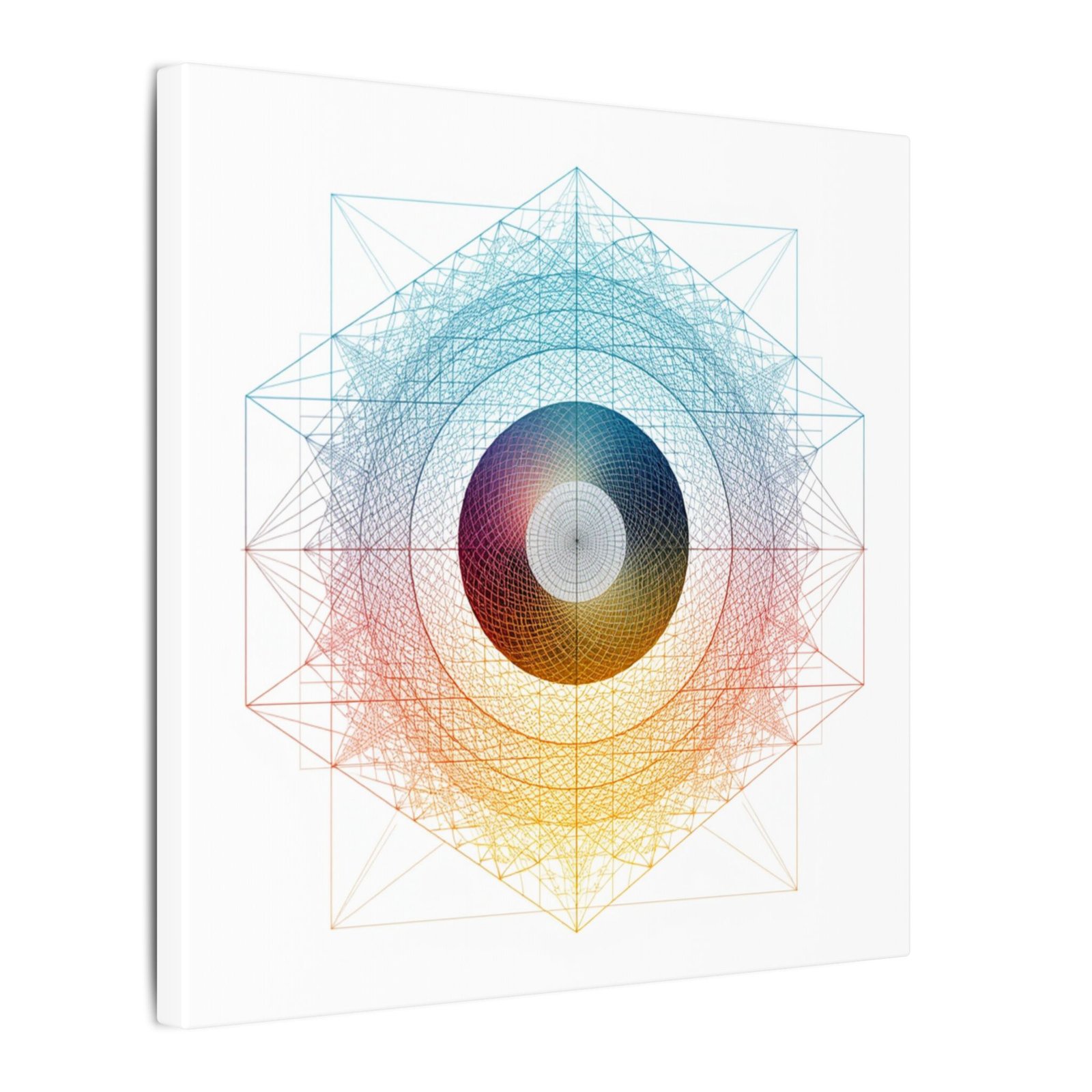 Geometric Mandala Sacred Geometry Canvas 12x12" - Image 2