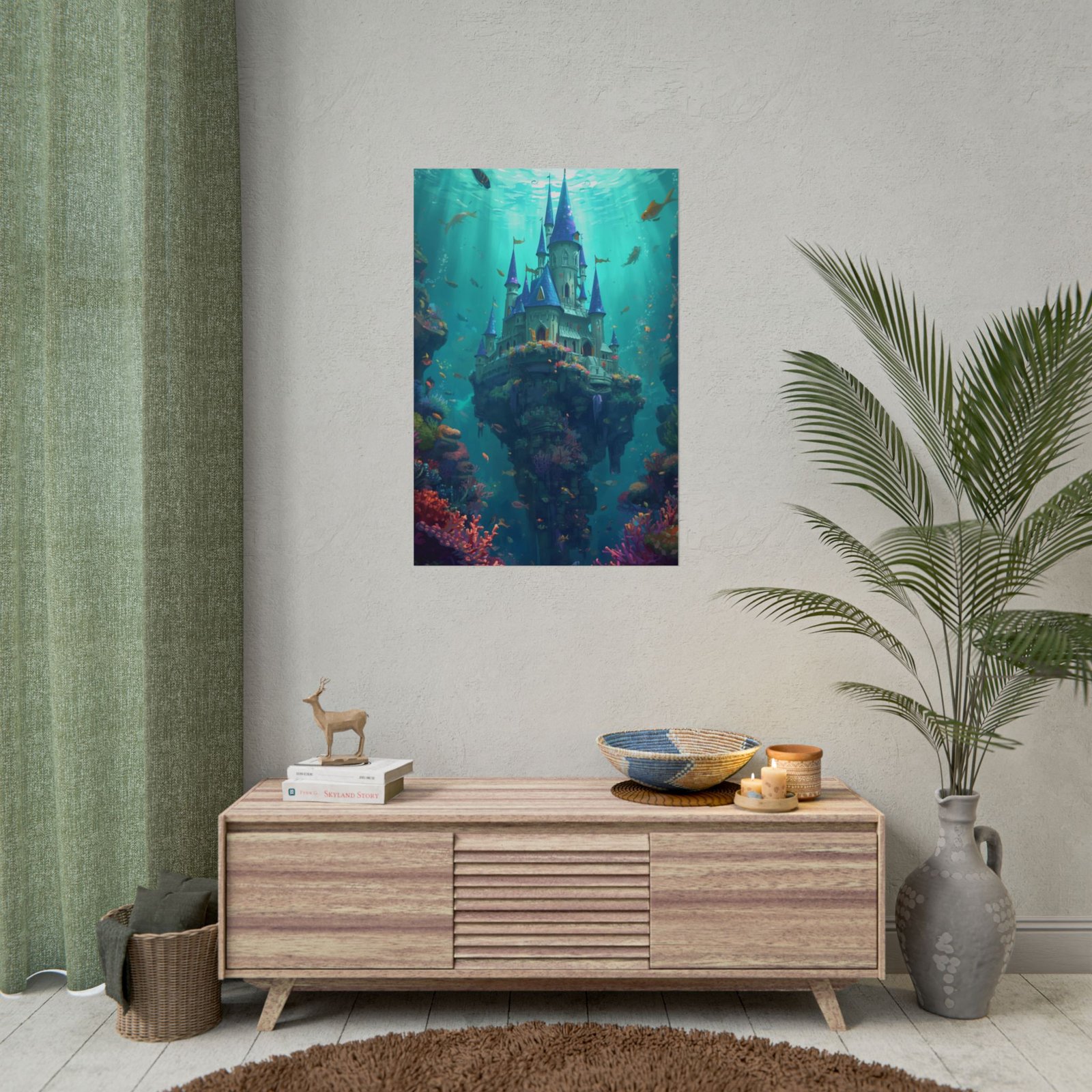 Fantasy Underwater Castle Rolled Poster - Image 4