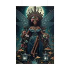 Afrofuturisim Mononlit Fairy Queen Rolled Poster