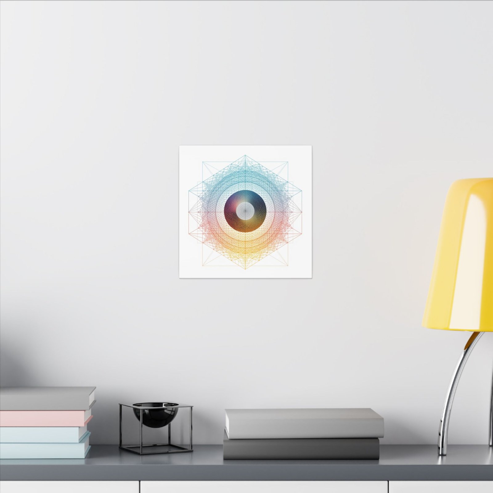 Geometric Mandala Sacred Geometry Canvas 12x12" - Image 4