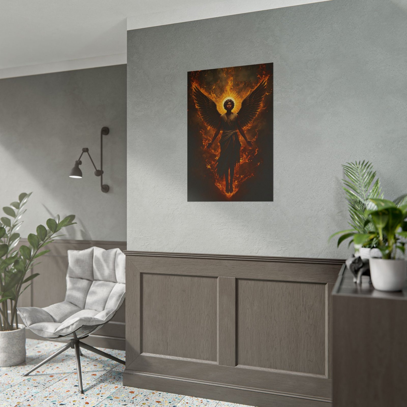 Afrofuturisim Angel of Fire Rolled Poster - Image 3