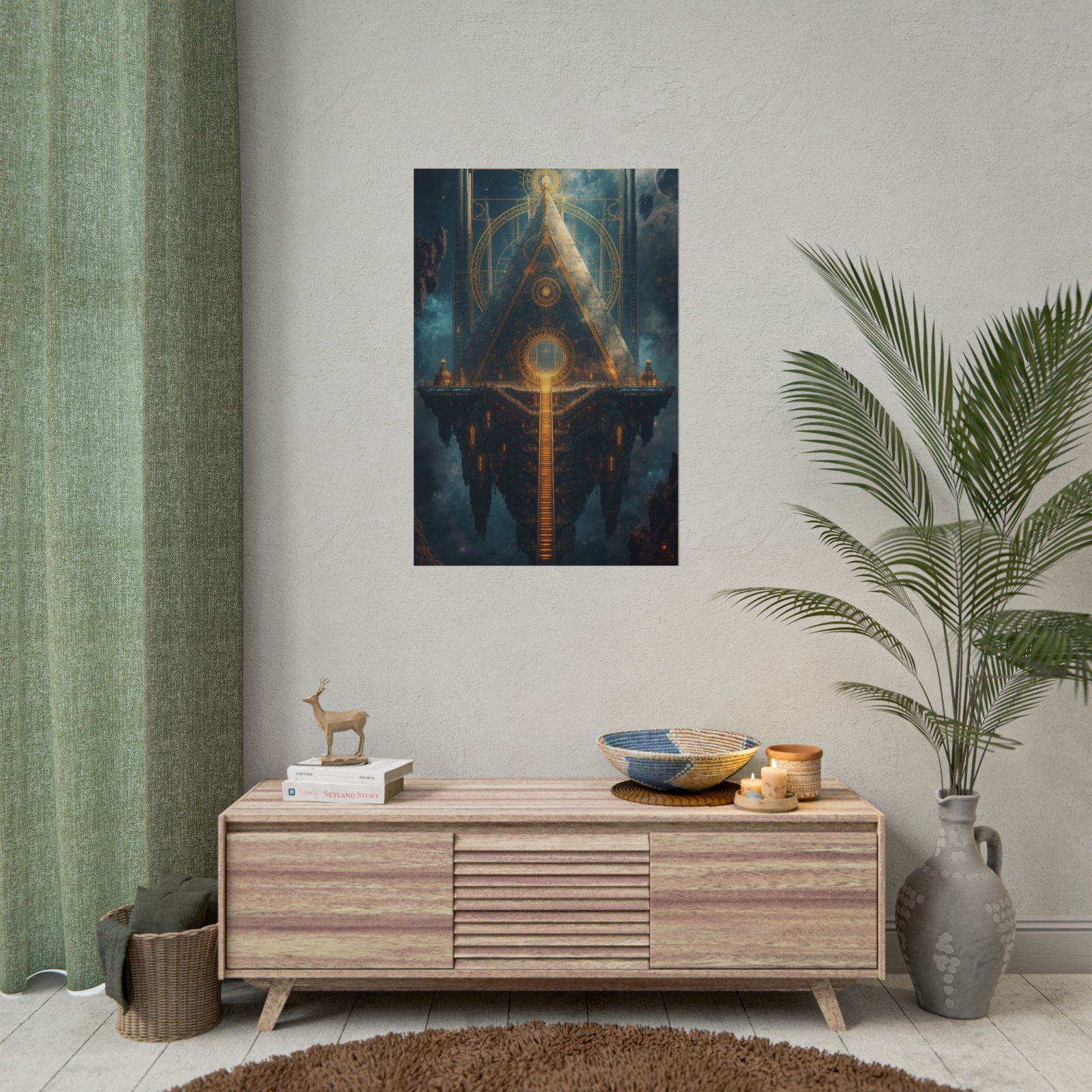 Mystic Pyramid Fantasy Temple Rolled Poster - Image 4