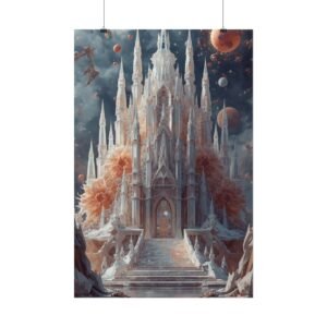 Cosmic Gothic Castle Rolled Poster