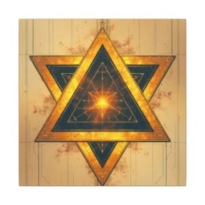 Golden Sacred Geometry Canvas 12x12"