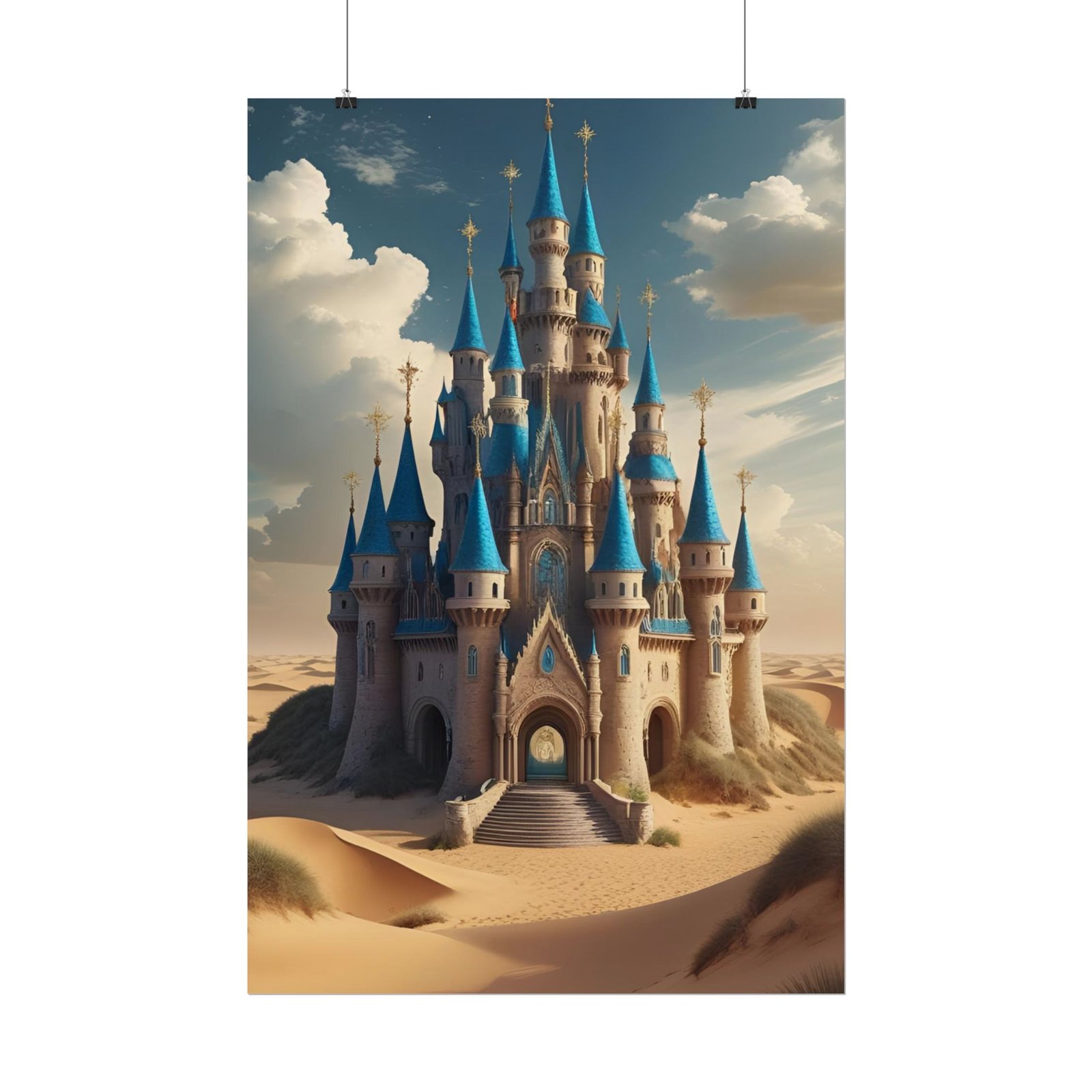 Fantasy Desert Castle Rolled Poster
