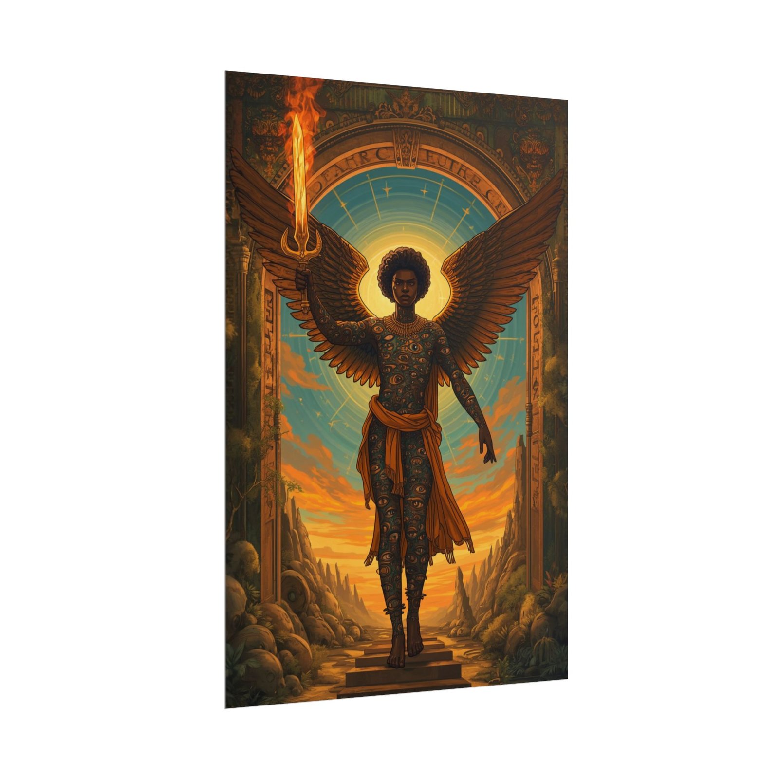 Afrofuturisim Mythic Archangel Rolled Poster - Image 2