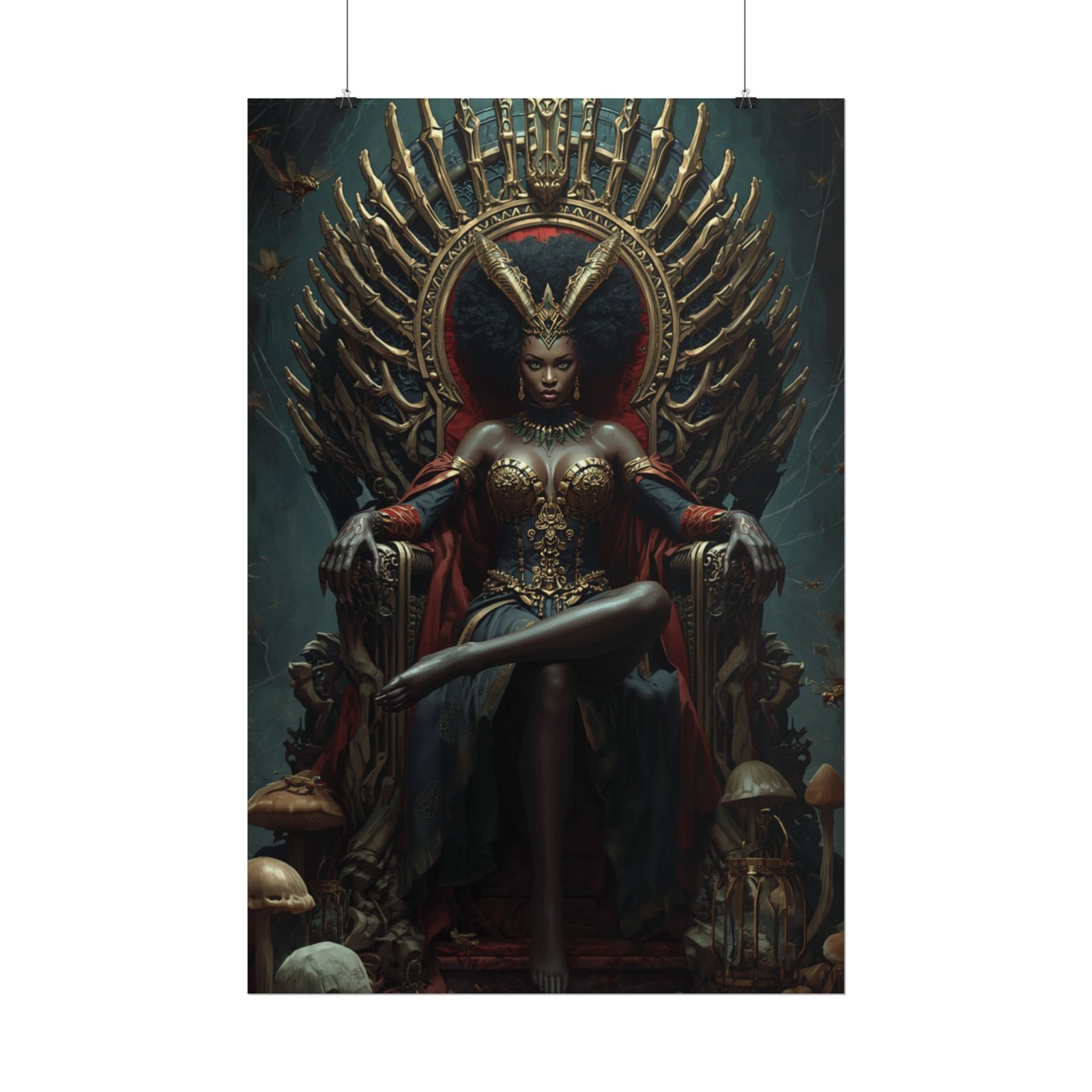 Afrofuturisim Gothic Goddess Rolled Poster
