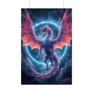 Fantasy Crystal Dragon Rolled Poster