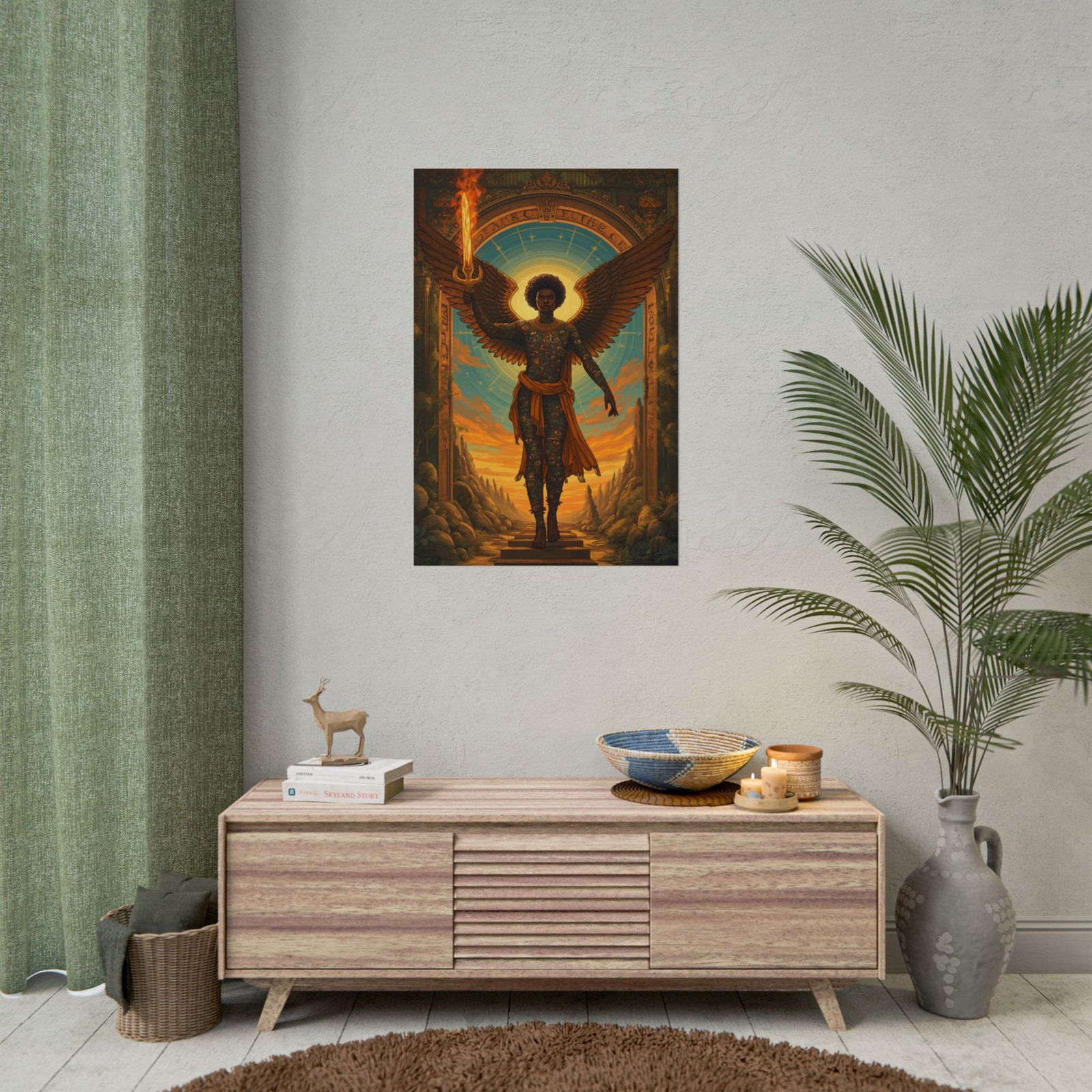 Afrofuturisim Mythic Archangel Rolled Poster - Image 4