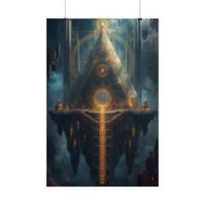 Mystic Pyramid Fantasy Temple Rolled  Poster