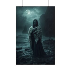 Afrofuturisim Moonlit Sea Witch Rolled Poster