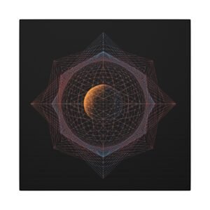 Geometric Moon Canvas 12x12"