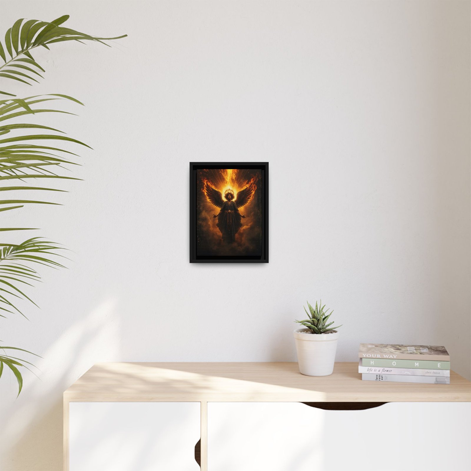 Afrofuturisim Fiery Angel Canvas FRAMED 9x12" - Image 3