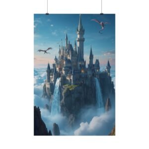 Fantasy Sky Castle Rolled Poster