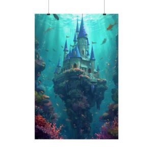 Fantasy Underwater Castle Rolled Poster