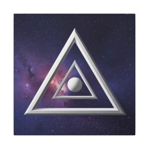 Geometric Triangle Galaxy Canvas 12x12"