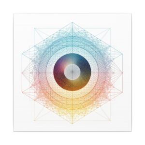 Geometric Mandala Sacred Geometry Canvas 12x12"