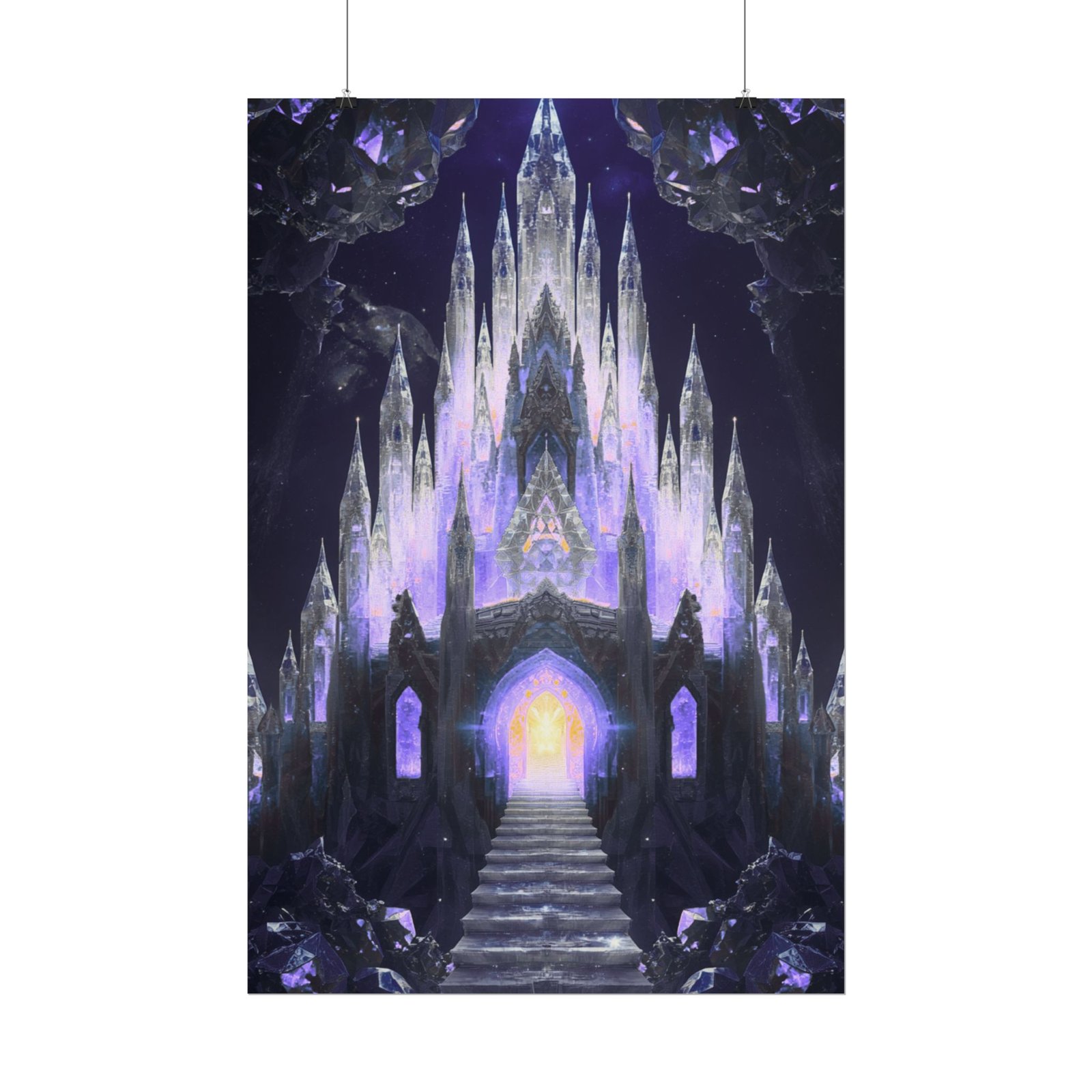 Fantasy Crystal Castle Rolled Poster