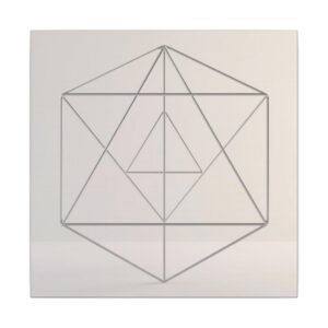 Modern Geometric Minimalist Cube Canvas 12x12"