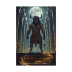Fantasy Minotaur Rolled Poster.