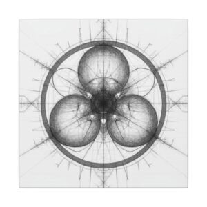Geometric Triskelion Canvas 12x12"