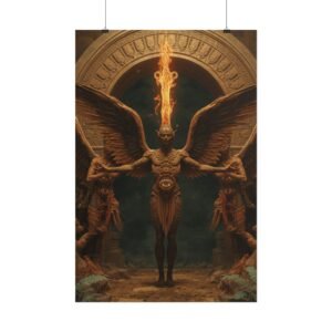 Dark Fantasy Flame Angel Rolled Poster